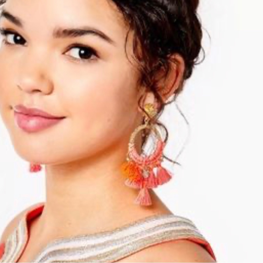 Lilly Pulitzer Swim on Over earrings in spicy coral